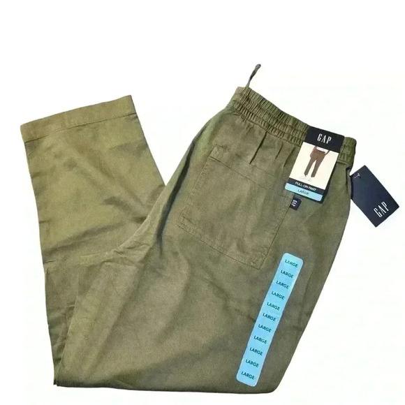 NWT - GAP lightweight pull-on pants.  Color is Grapeleaf.  Size Large - Picture 1 of 9